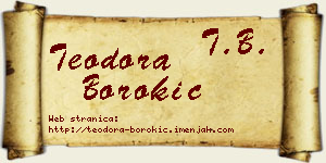Teodora Borokić vizit kartica